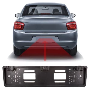 Rendszámtábla keretbe épített tolatókamera + szenzorok - 12V Carguard 55069D