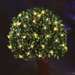Szolár fényfüzér - pillangó - 2,4 m - 25 melegfehér LED Garden of Eden 55220C