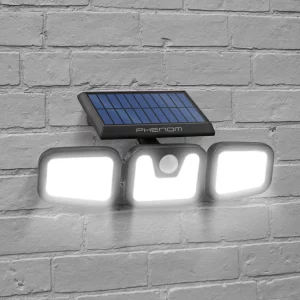 Solar reflector with motion sensor - lever, rotatable - 3 COB LEDs Phenom 55284