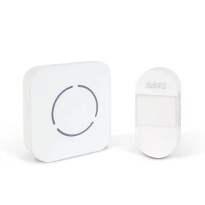 Digitális elem- és vezeték nélküli csengő - Kinetic - fehér - kék LED Delight 55331WH
