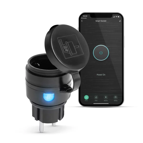 Smart Wi-Fi-s, kültéri konnektor dugalj - IPX4 - Amazon Alexa, Google Home, Siri, IFTTT Delight 55380