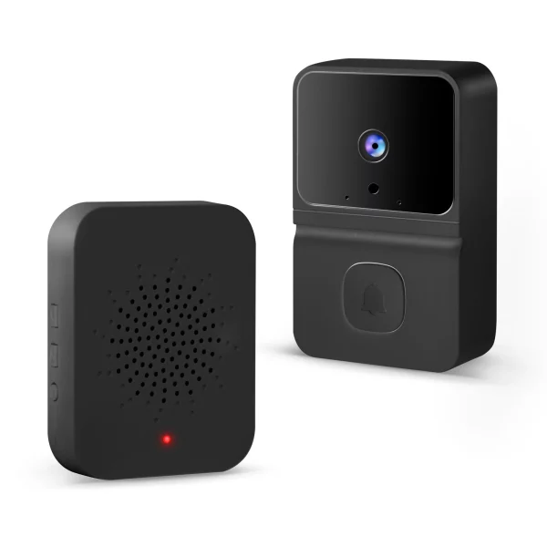 Smart videó kaputelefon szett - Wi-Fi-s, akkumulátoros - HD - fekete Delight 55385BK