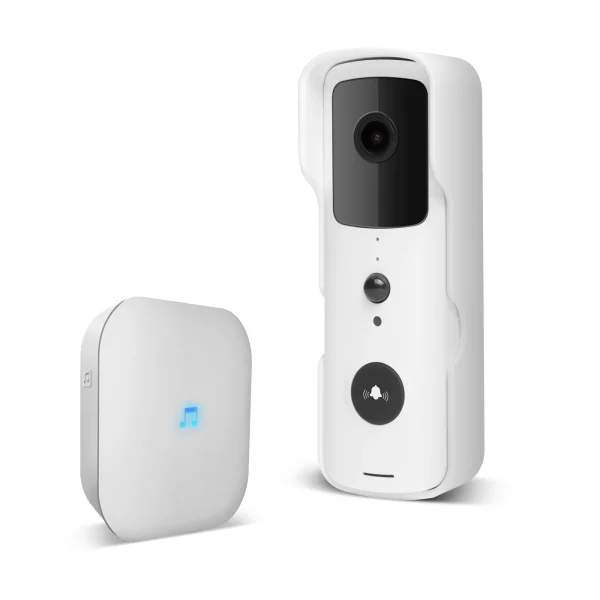 Smart Wi-Fi-s videó kaputelefon szett - akkumulátoros - MicroSD, FHD, PIR - fehér Delight 55386WH
