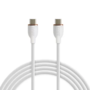 Adatkábel - Type-C / Type-C - fehér - 1 m - 3 A - 60 W Delight 55554WH-1