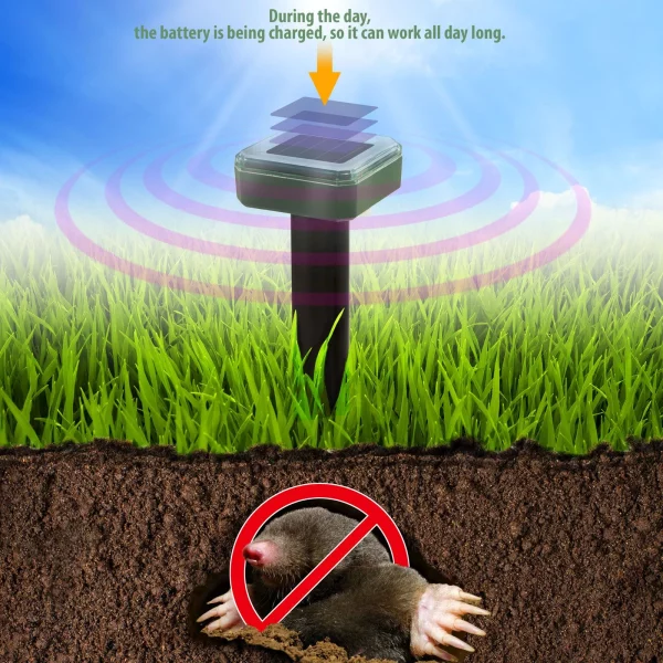 Leszúrható szolár kártevő riasztó Garden of Eden 55635B