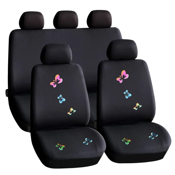 Autós üléshuzat szett - pillangós / fekete - 9 db-os - HSA009 Carguard 55672BF