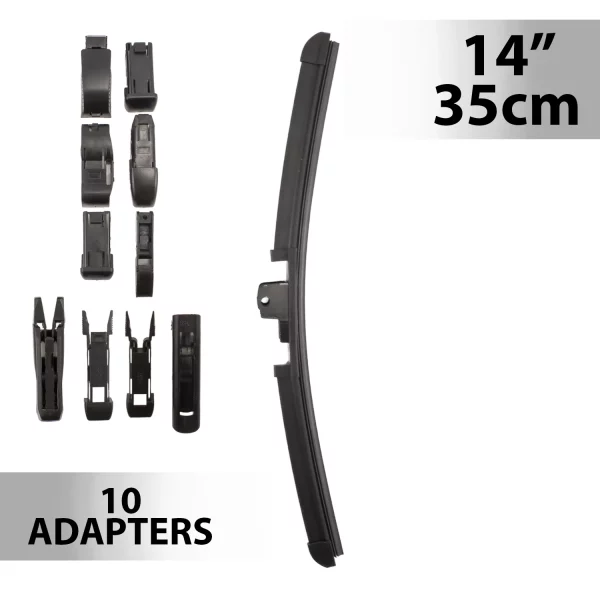 Ablaktörlő 14"/35 cm - 10 db adapterrel Carguard 55734N