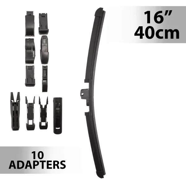 Ablaktörlő 16"/40 cm - 10 db adapterrel Carguard 55736N