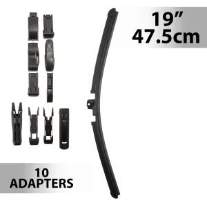 Ablaktörlő 19"/47,5 cm - 10 db adapterrel Carguard 55739N