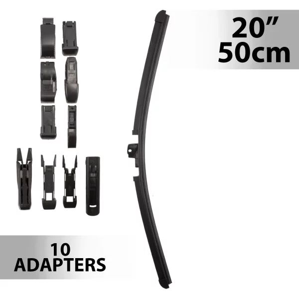 Ablaktörlő 20"/50 cm - 10 db adapterrel Carguard 55740N
