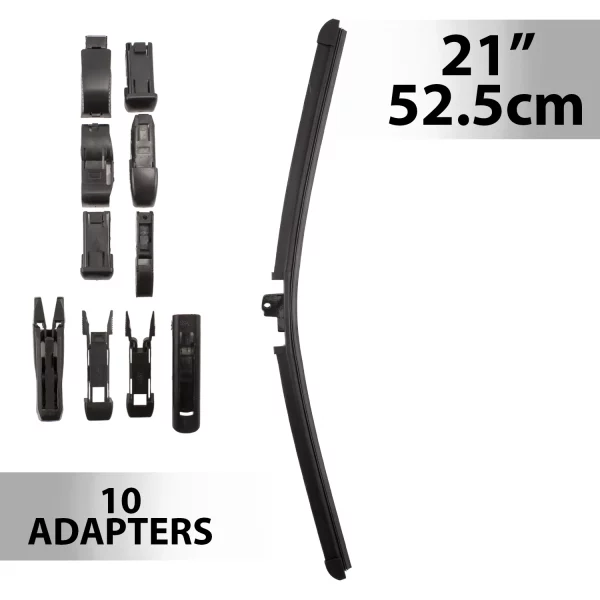 Ablaktörlő 21"/52,5 cm - 10 db adapterrel Carguard 55741N