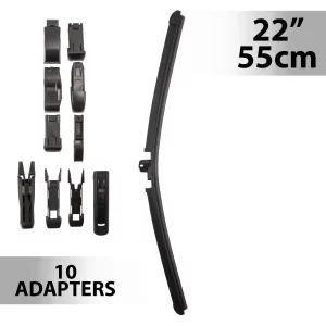 Ablaktörlő 22"/55 cm - 10 db adapterrel Carguard 55742N