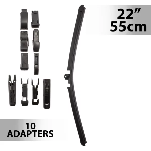 Ablaktörlő 22"/55 cm - 10 db adapterrel Carguard 55742N