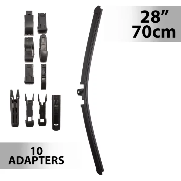 Ablaktörlő 28"/70 cm - 10 db adapterrel Carguard 55747N