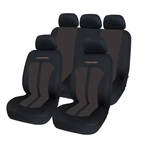 Autós üléshuzat szett - bézs / fekete - 11 db-os - HSA010 Carguard 55748BR