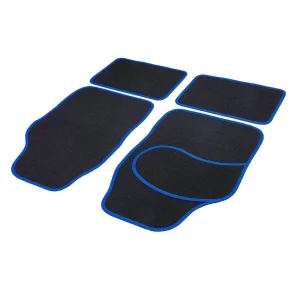 Univerzális textil autószőnyeg szett - 64 x 44 cm / 44 x 29 cm - fekete, kék Carguard 55834A