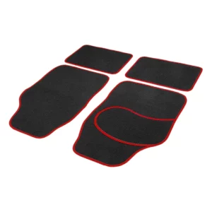 Univerzális textil autószőnyeg szett - 64 x 44 cm / 44 x 29 cm - fekete, piros Carguard 55834B