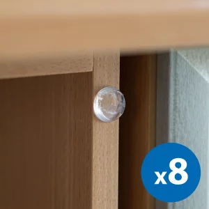Ajtóütköző szett - öntapadós, átlátszó - 18 mm - 8 db / csomag Bewello 56192
