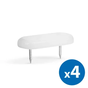 Műanyag bútor csúszótalp - szeggel, fehér - 43 x 18 mm - 4 db / csomag Family 56211