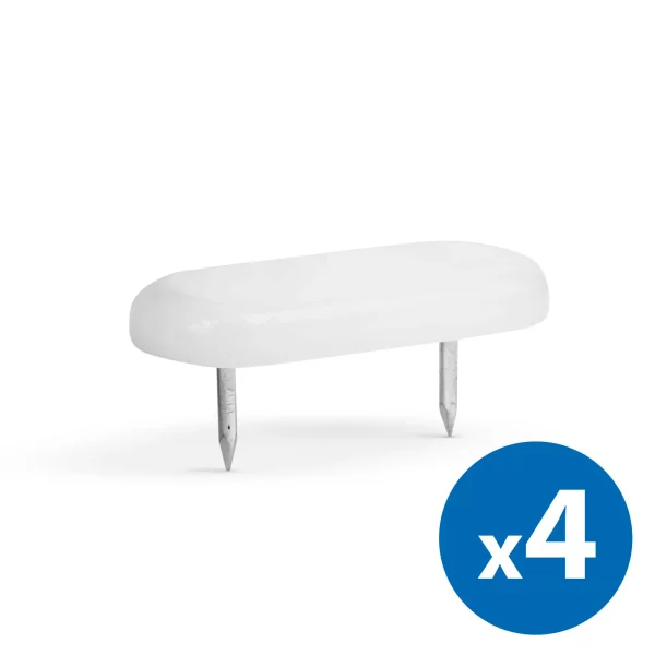 Műanyag bútor csúszótalp - szeggel, fehér - 43 x 18 mm - 4 db / csomag Family 56211