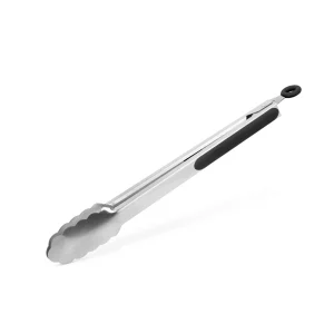 Grill csipesz - 34 cm - rozsdamentes acél / fekete BBQ 56302