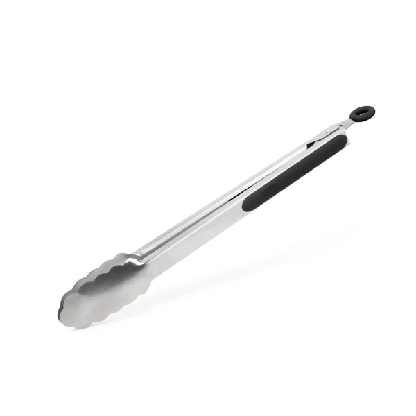 Grill csipesz - 34 cm - rozsdamentes acél / fekete BBQ 56302