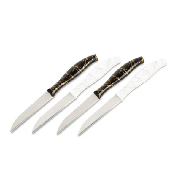 Konyhai kés készlet - 15 cm - fekete/fehér - 4 db / csomag Bewello 56316A