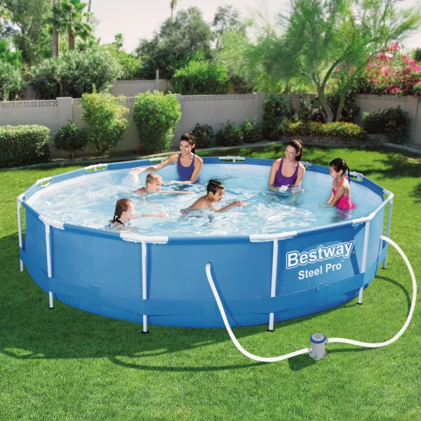 Merevfalú medence vízforgatóval - 366 x 76 cm - 6473 L Bestway 56394
