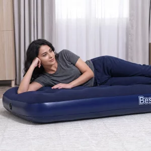 Felfújható matrac - egyszemélyes, velúr - kék - 185 x 76 x 22 cm Bestway 56432