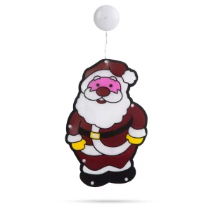 LED-es PVC ablakdekor - mikulás - 27 x 17 cm - 3 x AAA Family 56530E