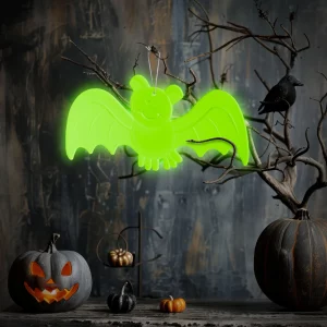 Halloween-i foszforeszkáló dekoráció - denevér - 20 x 10 cm Family 56544A