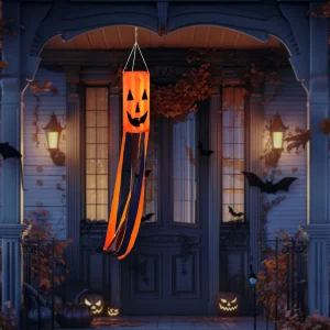 Halloween-i szélzsák dekoráció - tök - narancssárga - 122 cm Family 56552A