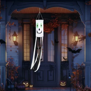 Halloween-i szélzsák dekoráció - szellem - fehér - 122 cm Family 56552B