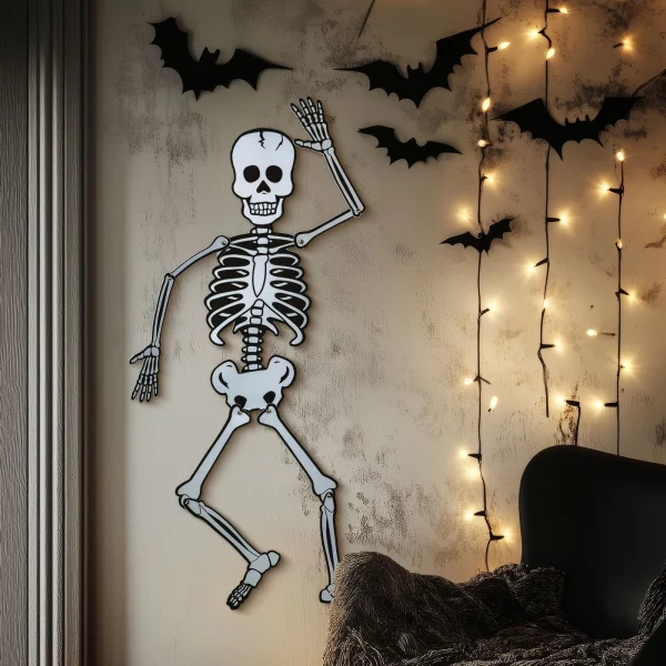 Halloween-i dekoráció - csontváz - habszivacs - 85 x 18 cm Family 56559