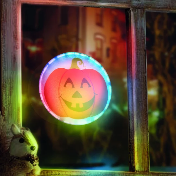 Halloween-i LED dekoráció - RGB LED - tök - öntapadós - 12 x 4 cm Family 56564