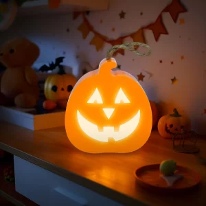 Halloween-i LED dekor - tök - RGB LED - 3 x LR1130 - 8,5 x 9 x 4 cm Family 56568