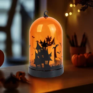 Halloween-i LED dekor - narancs - 3 x AAA - 8 x 12,5 cm Family 56570A
