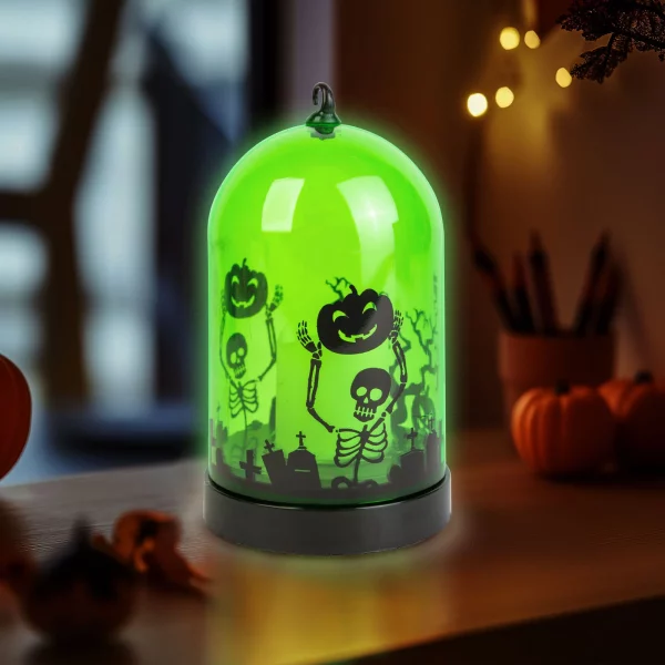 Halloween-i LED dekor - zöld - 3 x AAA - 8 x 12,5 cm Family 56570B