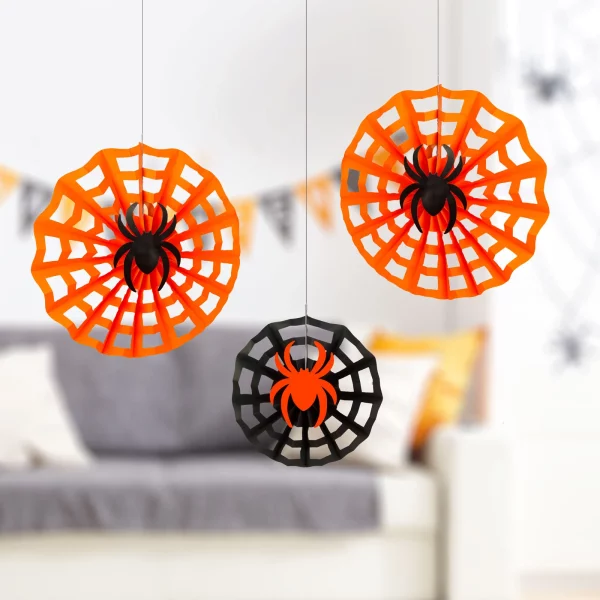 Halloween-i dekoráció - pókháló szett - papír - 30/40 cm - 3 db / csomag 56585
