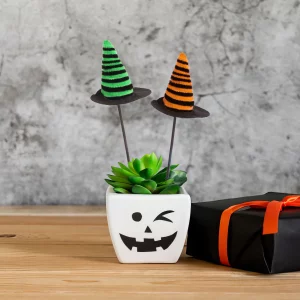 Halloween-i dekoráció szett - boszorkánykalap - leszúrható - 20 x 7 cm - 3 db / csomag 56593