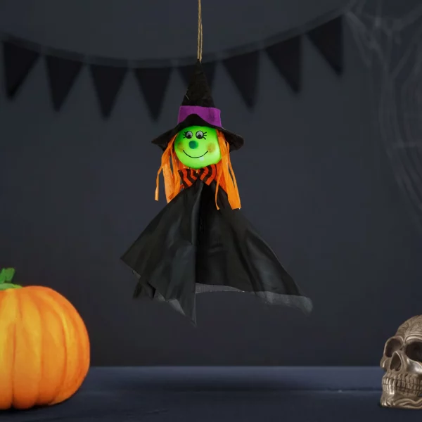 Halloween-i dekoráció - felakasztható - boszorkány - 48 x 44 cm 56594A
