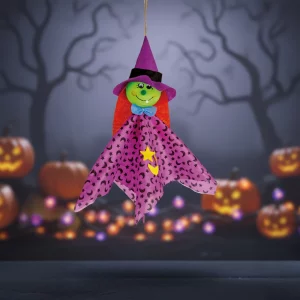Halloween-i dekoráció - felakasztható - boszorkány - 48 x 44 cm 56594B