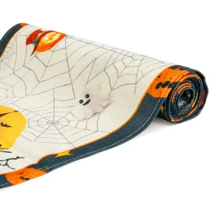 Halloween-i dekoráció - asztalterítő futó - halloween-i motívumokkal - 184 x 33 cm 56595A