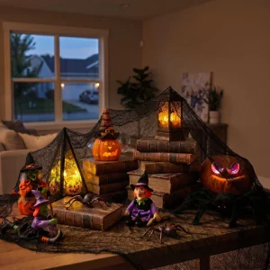 Halloween curtain - black, fabric - 76 x 228 cm Bewello 56606