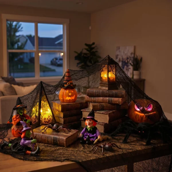 Halloween curtain - black, fabric - 76 x 228 cm Bewello 56606