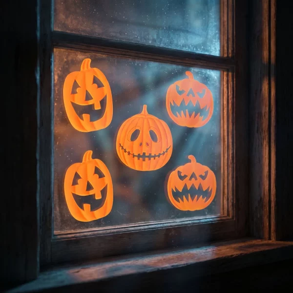 Halloween 3D gel window decoration - pumpkin - 30 x 30 cm - 9 pcs / pack Bewello 56615A
