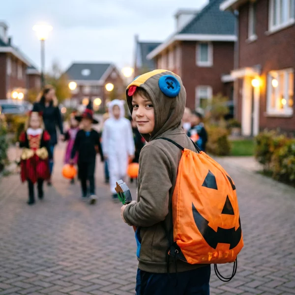 Halloween backpack - pumpkin - drawstring - 39.5 x 34 cm Bewello 56627
