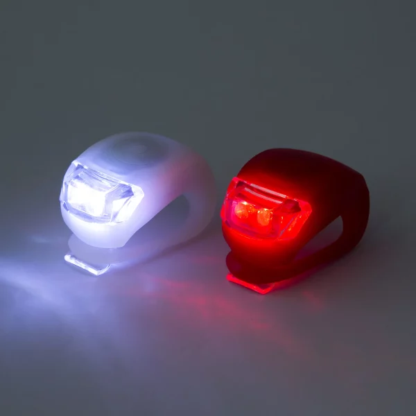 LED-es kerékpár lámpa szett TPE borítással - 2 db / szett Wheel Zone 57069B