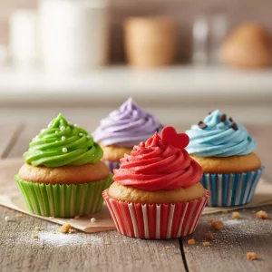 Muffin papír szett - csíkos - 100 db / csomag Family 57168A