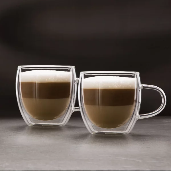 Duplafalú cappuccino üveg csésze - 250 ml - 2 db / csomag Vog und Arths 57176B